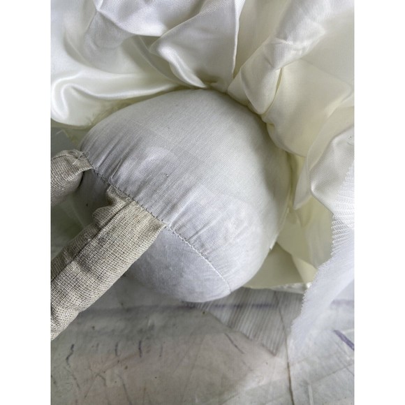 Hoppy Easter Shelf Sitter Ballerina Bunny Rabbit Doll Sitting White Beige Floral - Picture 10 of 12